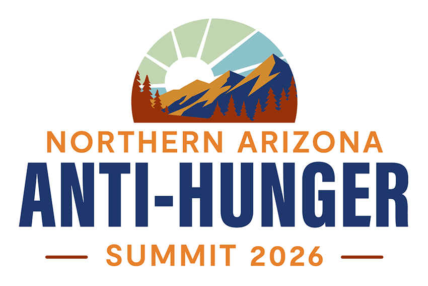 Northern Arizona Anti-Hunger Summit 2026 logo with sunrise over mountains